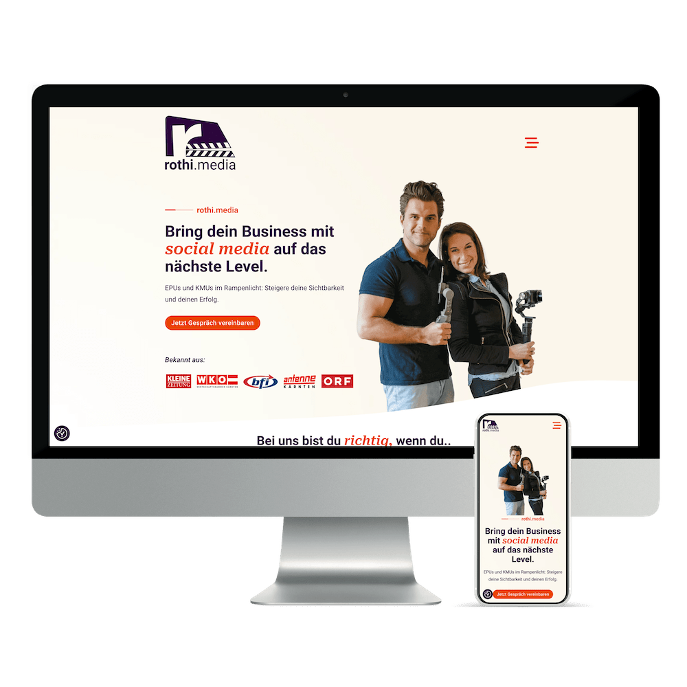 Rothi Media Website Startseite